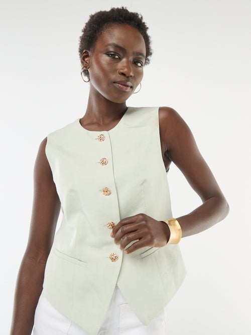 Getailleerde blazer met goudkleurige knopen - Kiabi