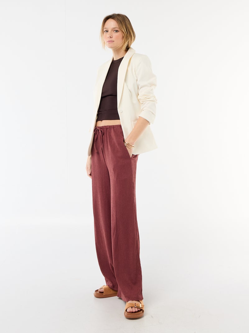 Getailleerde blazer met sjaalkraag Wit - Kiabi