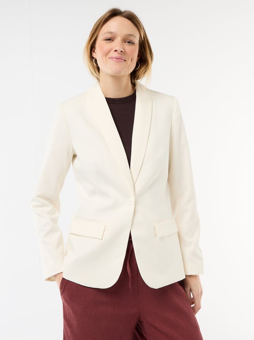 Getailleerde blazer met sjaalkraag - Kiabi