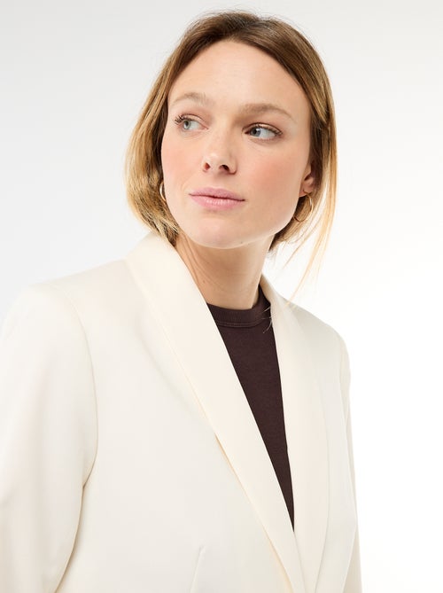 Getailleerde blazer met sjaalkraag - Kiabi