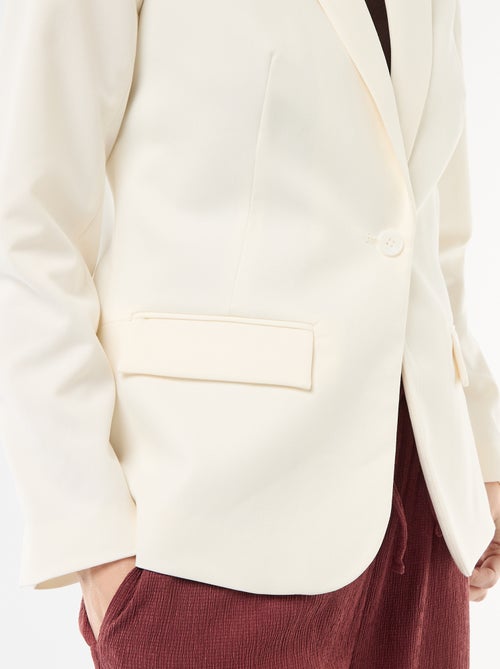 Getailleerde blazer met sjaalkraag - Kiabi