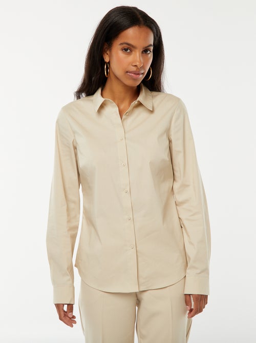 Getailleerde blouse met Italiaanse kraag - Kiabi