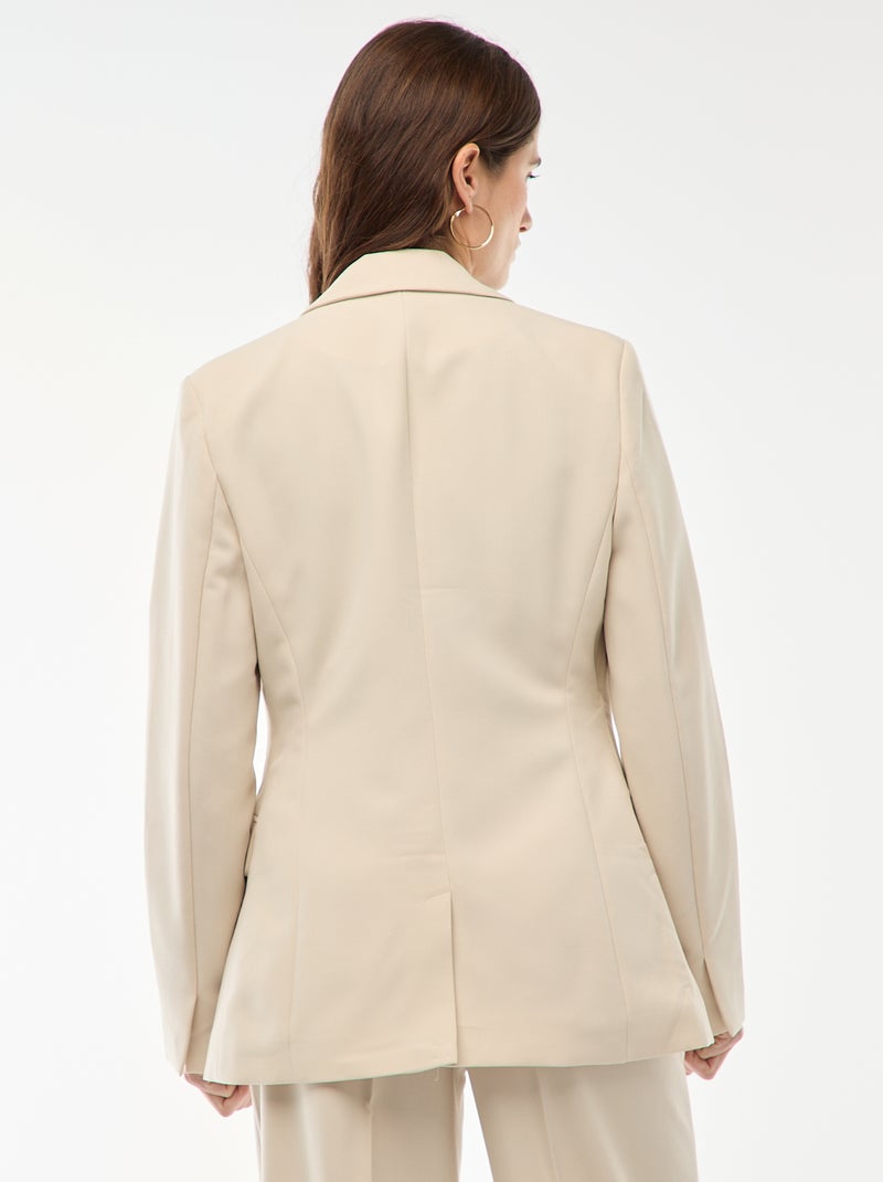 Getailleerde, effen blazer Biege - Kiabi