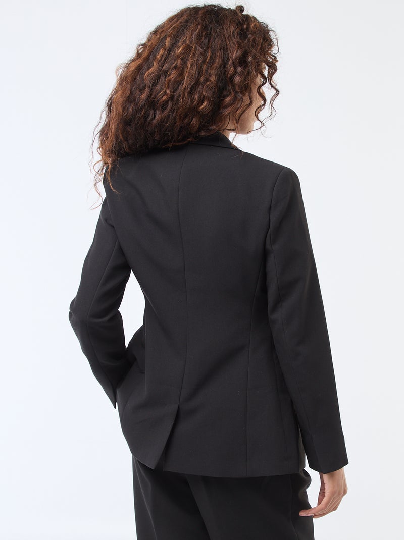 Getailleerde, effen blazer zwart - Kiabi