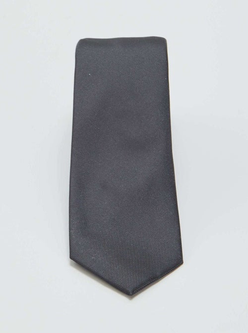Getextureerde, effen stropdas - Kiabi