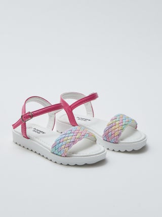 Gevlochten sandalen in meerdere kleuren