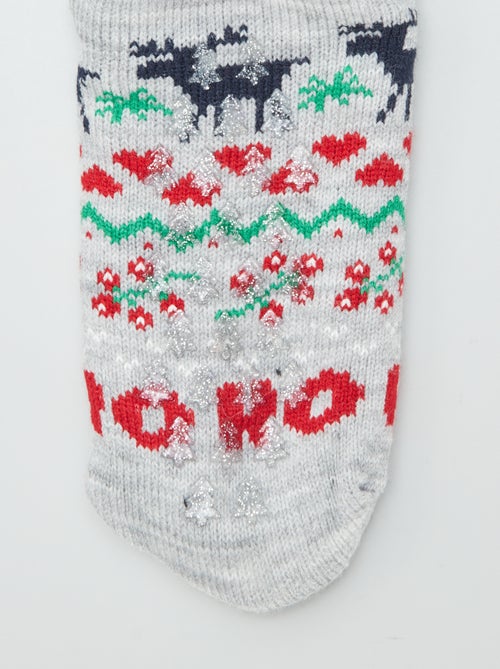 Gevoerde antislipsokken met kerstmotief - Kiabi