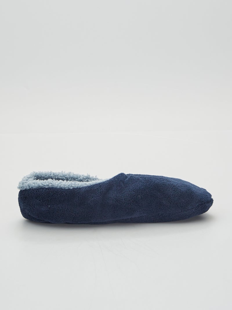 Gevoerde ballerinaslofjes blauw - Kiabi