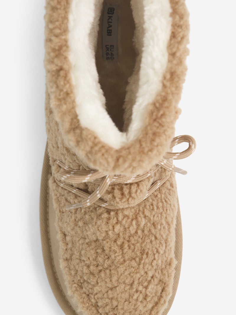 Gevoerde boots Bruin - Kiabi