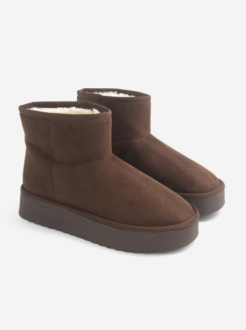 Gevoerde boots met sleehak - Kiabi