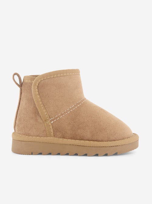 Gevoerde boots van suèdelook - Kiabi