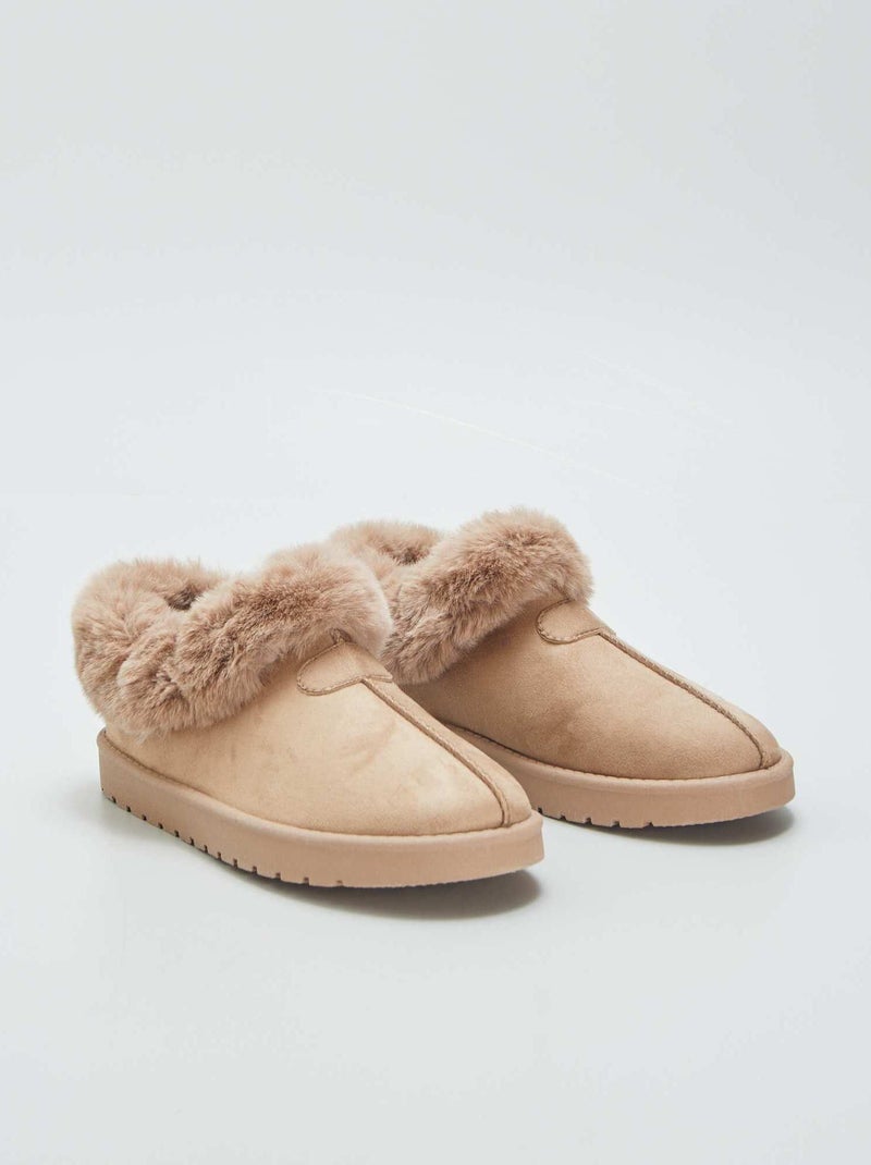 Gevoerde boots van suèdine BEIGE - Kiabi