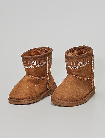Gevoerde boots van suèdine - Kiabi