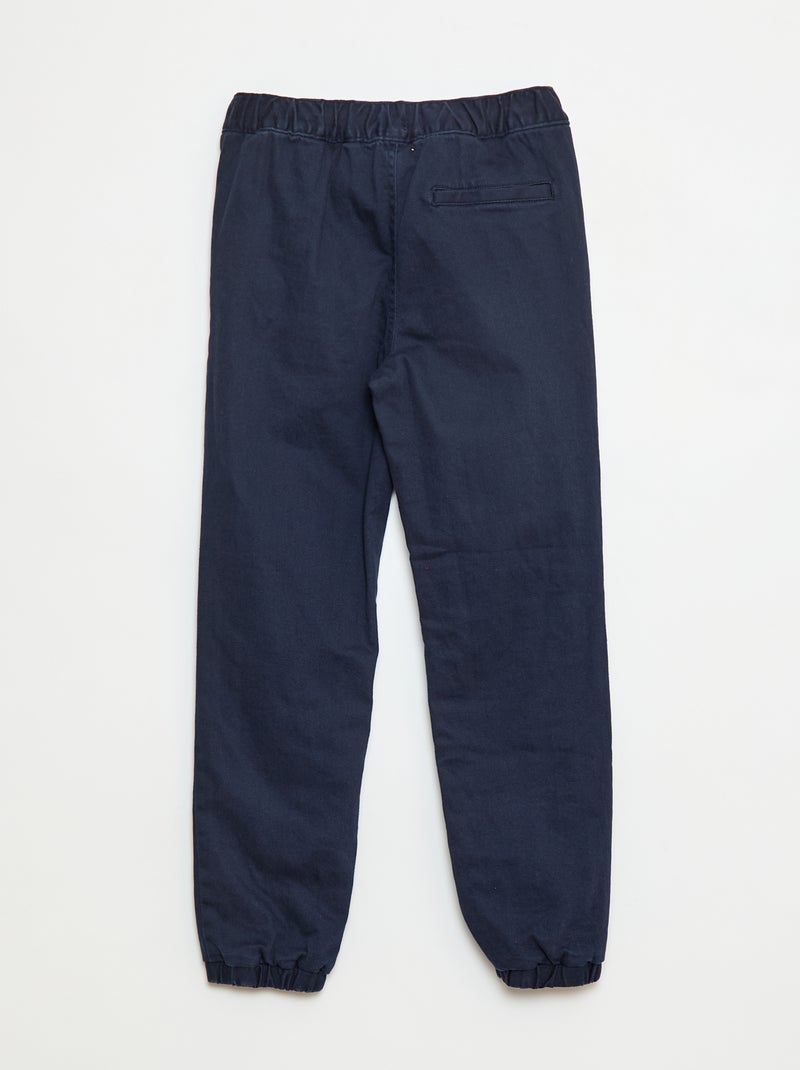 Gevoerde broek in joggingmodel Blauw - Kiabi