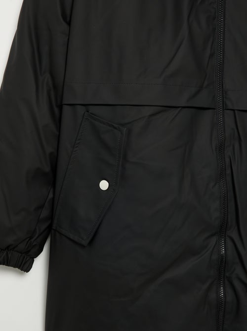 Gevoerde gummy parka met capuchon - Kiabi