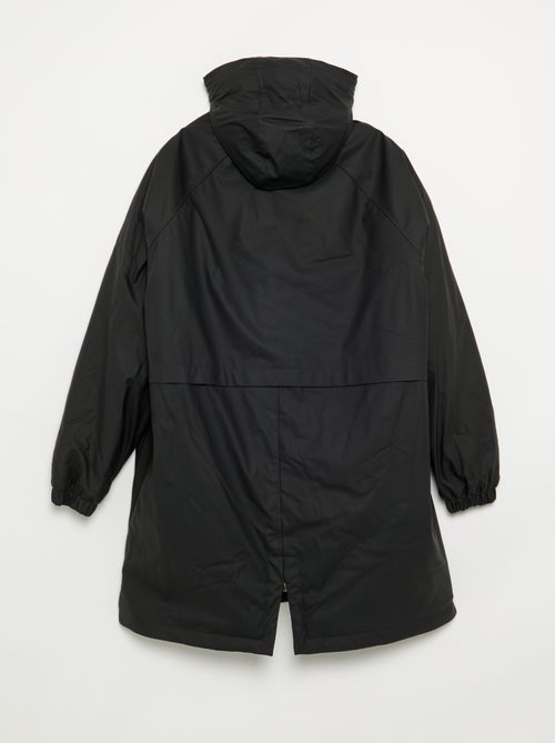Gevoerde gummy parka met capuchon - Kiabi