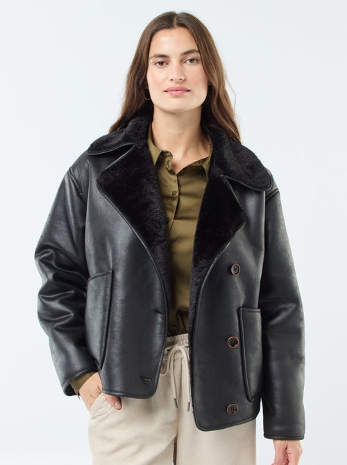 Gevoerde jas in pilotenstijl - Kiabi