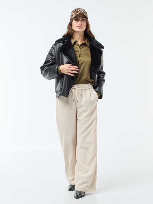 Gevoerde jas in pilotenstijl - Kiabi