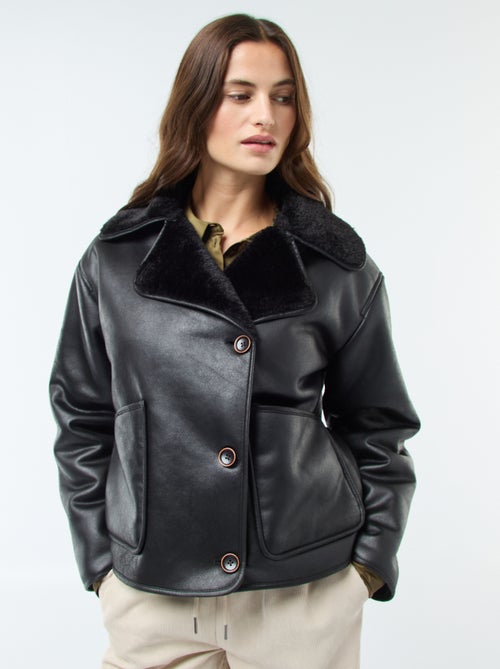 Gevoerde jas in pilotenstijl - Kiabi