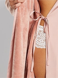 Gevoerde kamerjas van pluchetricot - Kiabi