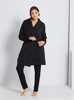 Gevoerde kamerjas van pluchetricot - Kiabi