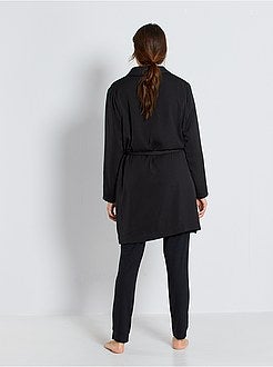 Gevoerde kamerjas van pluchetricot - Kiabi