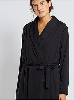 Gevoerde kamerjas van pluchetricot - Kiabi