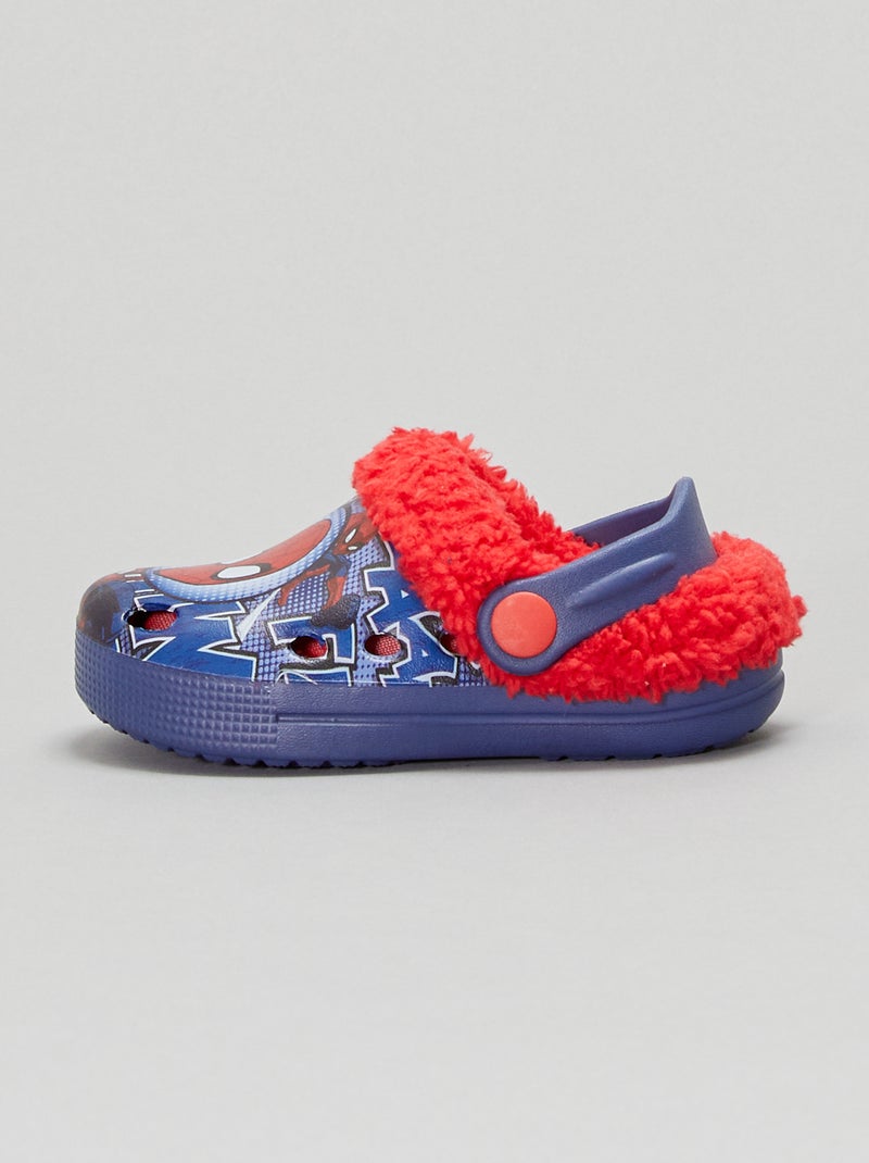 Gevoerde klompen 'Spider-Man' BLAUW - Kiabi