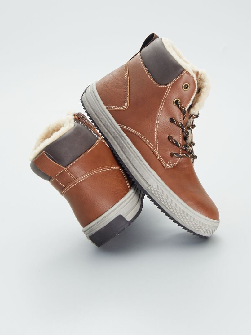 Gevoerde laarzen in sneakerstijl - BIEGE - Kiabi - 32.00€
