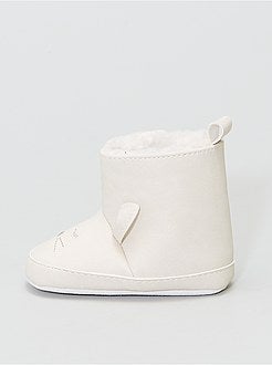 Gevoerde laarzen met konijnprint - Kiabi