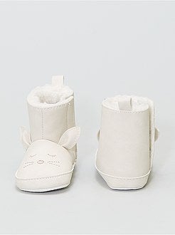 Gevoerde laarzen met konijnprint - Kiabi