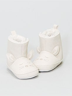 Gevoerde laarzen met konijnprint - Kiabi