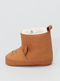 Gevoerde laarzen met konijnprint - Kiabi