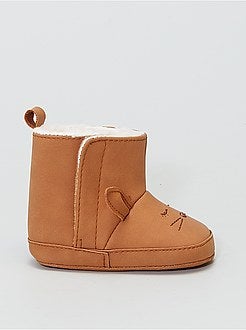 Gevoerde laarzen met konijnprint - Kiabi