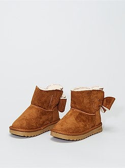 Gevoerde laarzen van suèdine - Kiabi