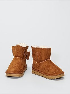 Gevoerde laarzen van suèdine - Kiabi