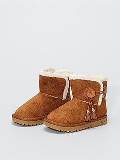 Gevoerde laarzen van suèdine - Kiabi