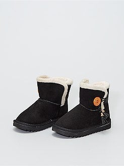 Gevoerde laarzen van suèdine - Kiabi