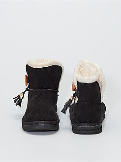 Gevoerde laarzen van suèdine - Kiabi