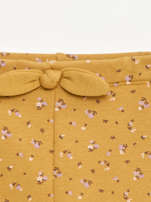 Gevoerde legging van fleece met strik - Kiabi