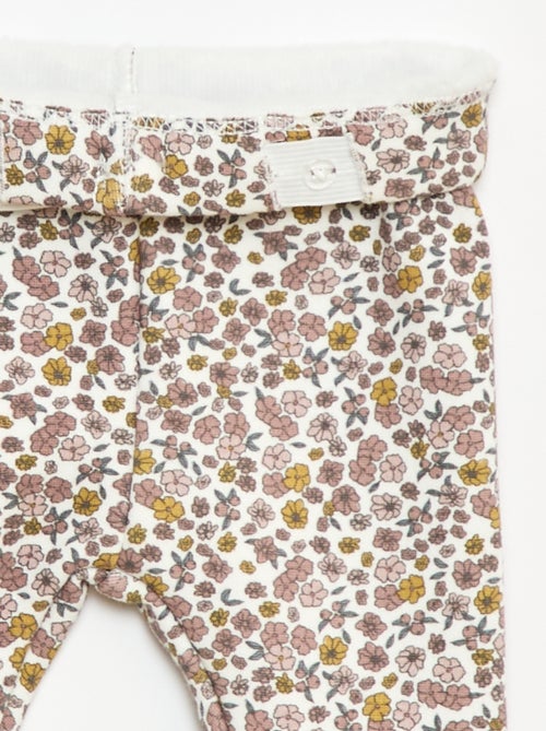 Gevoerde legging van fleece met strik - Kiabi