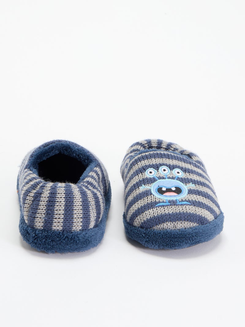Gevoerde pantoffels Blauw - Kiabi