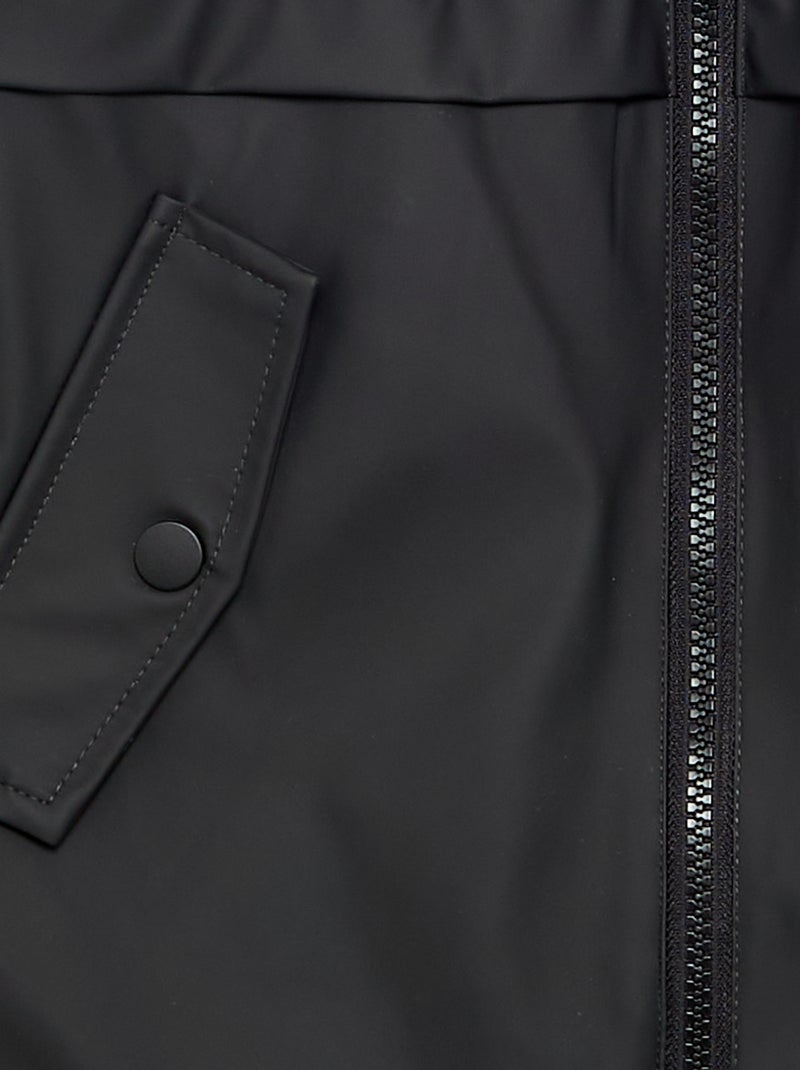 Gevoerde parka met schapenvachteffect Zwart - Kiabi