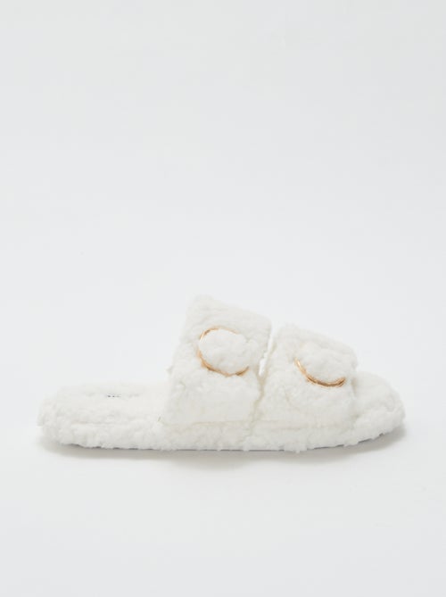 Gevoerde sloffen met twee bandjes - Kiabi