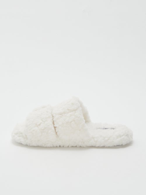 Gevoerde sloffen met twee bandjes - Kiabi