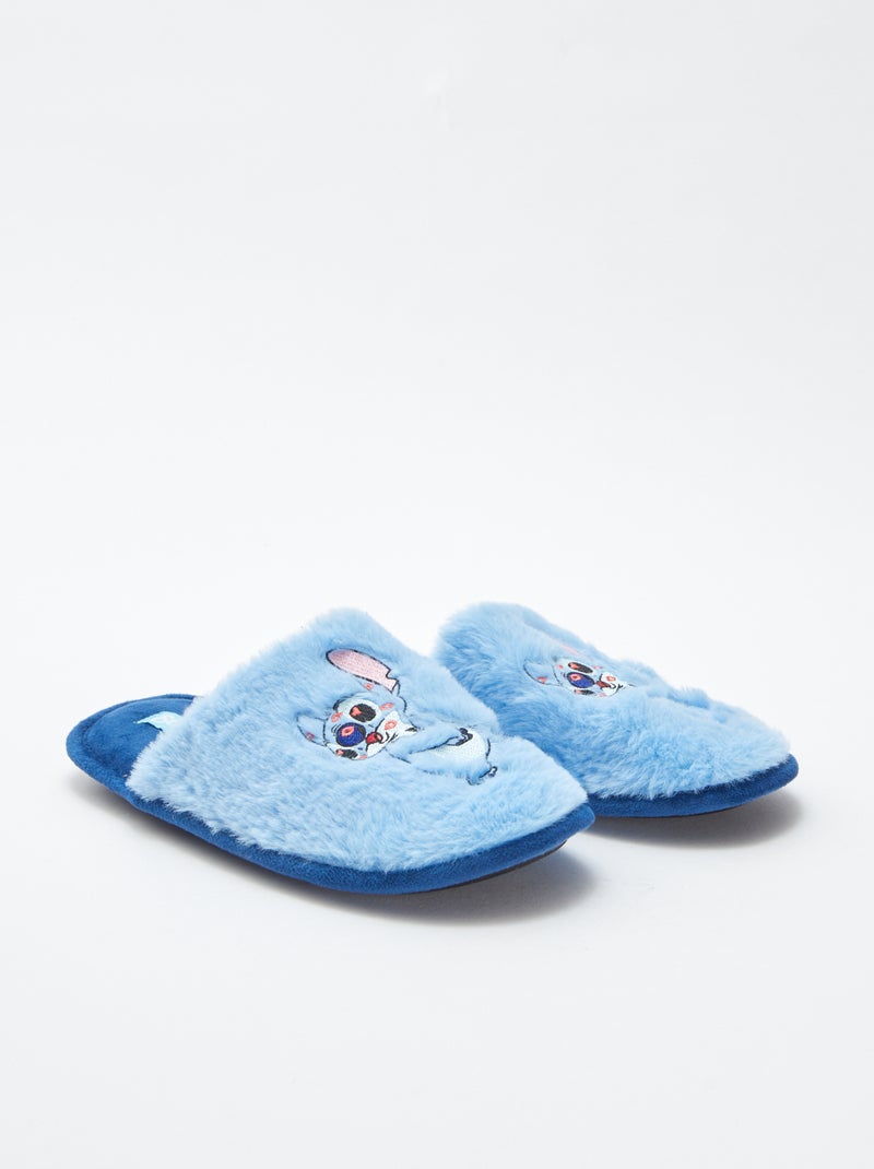 Gevoerde 'Stitch'-sloffen - instappermodel Blauw - Kiabi