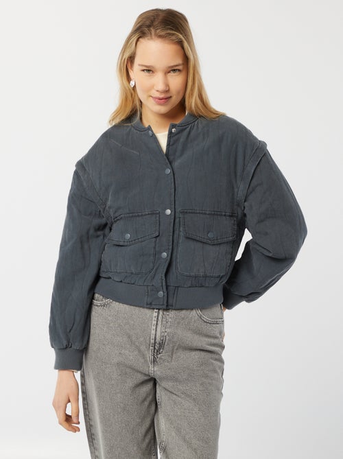 Gewatteerd 2-in-1 jasje met afneembare mouwen - Kiabi