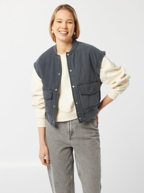 Gewatteerd 2-in-1 jasje met afneembare mouwen - Kiabi