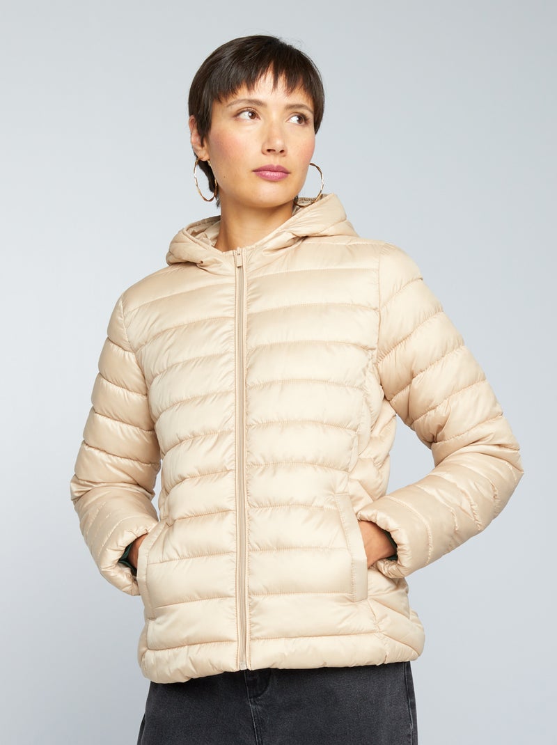 Only Lange regular fit donsjas met aangenaaide capuchon, model 'ALICE' in zwart online kopen | P&C