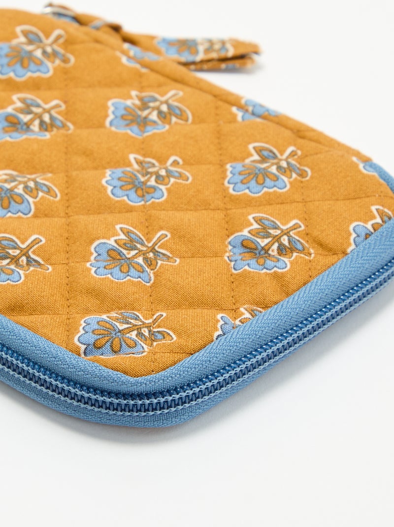 Gewatteerd mini-etui Mosterdgeel - Kiabi